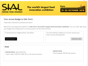 Llegar y acreditarse en Sial París 2018