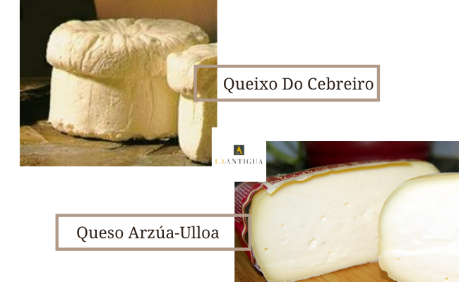 Queixo Do Cebreiro and Arzúa-Ulloa cheese, both PDO.
