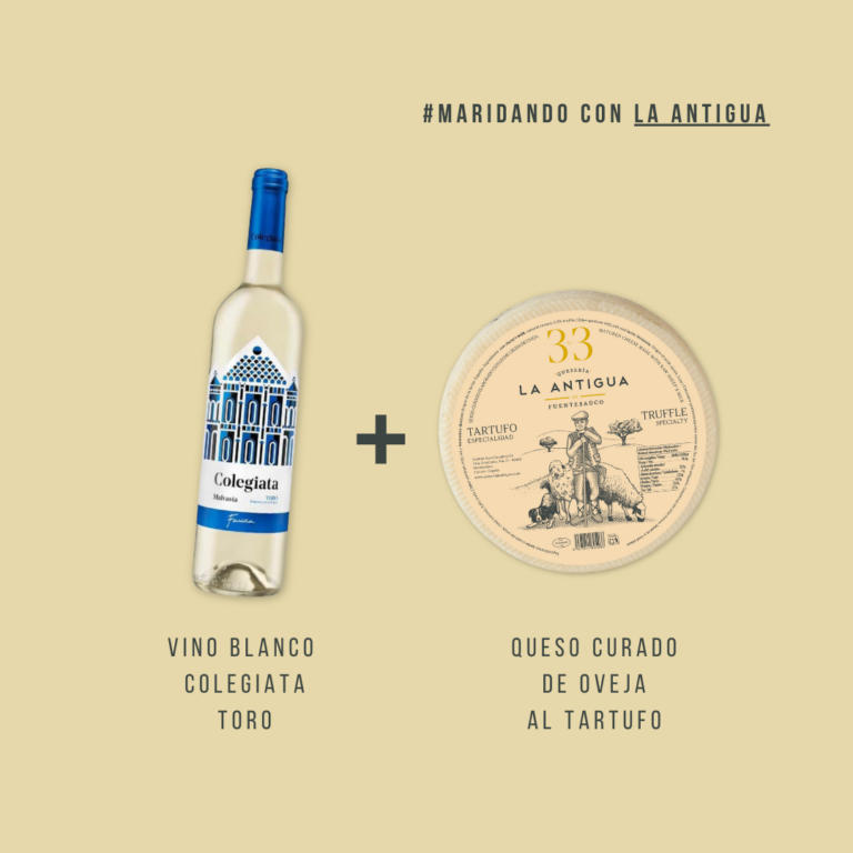 queso curado al tartufo y vino blanco fariña
