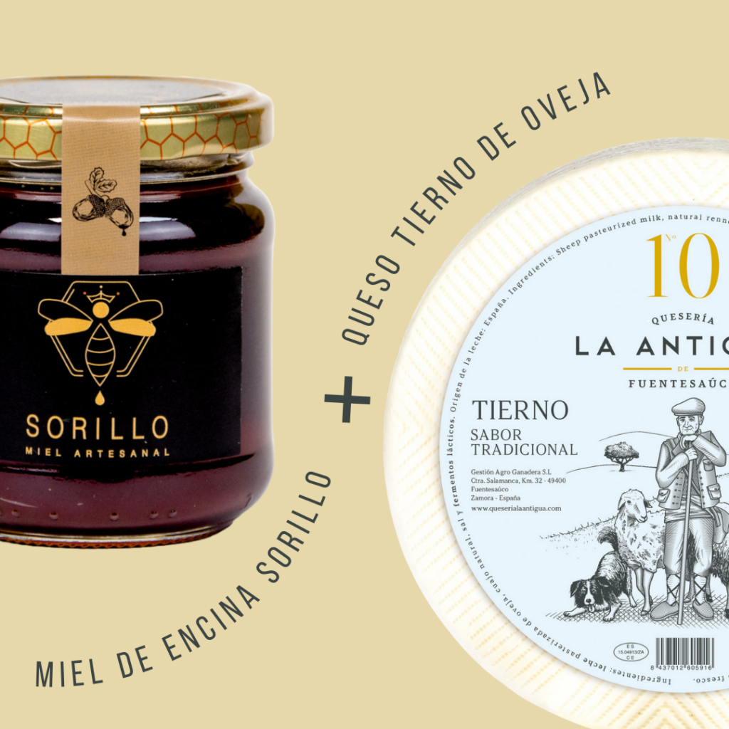 queso tierno y miel